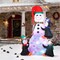 7ft Inflatable Snowman with 3 Penguin Friends – Colorful LED Light Show, Outdoor Christmas Yard Decor for Winter Festivities